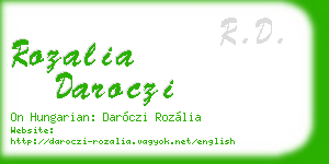 rozalia daroczi business card